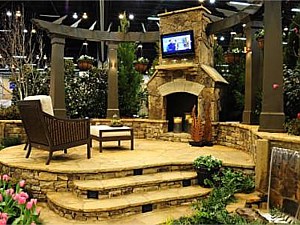 Patio and Fireplace